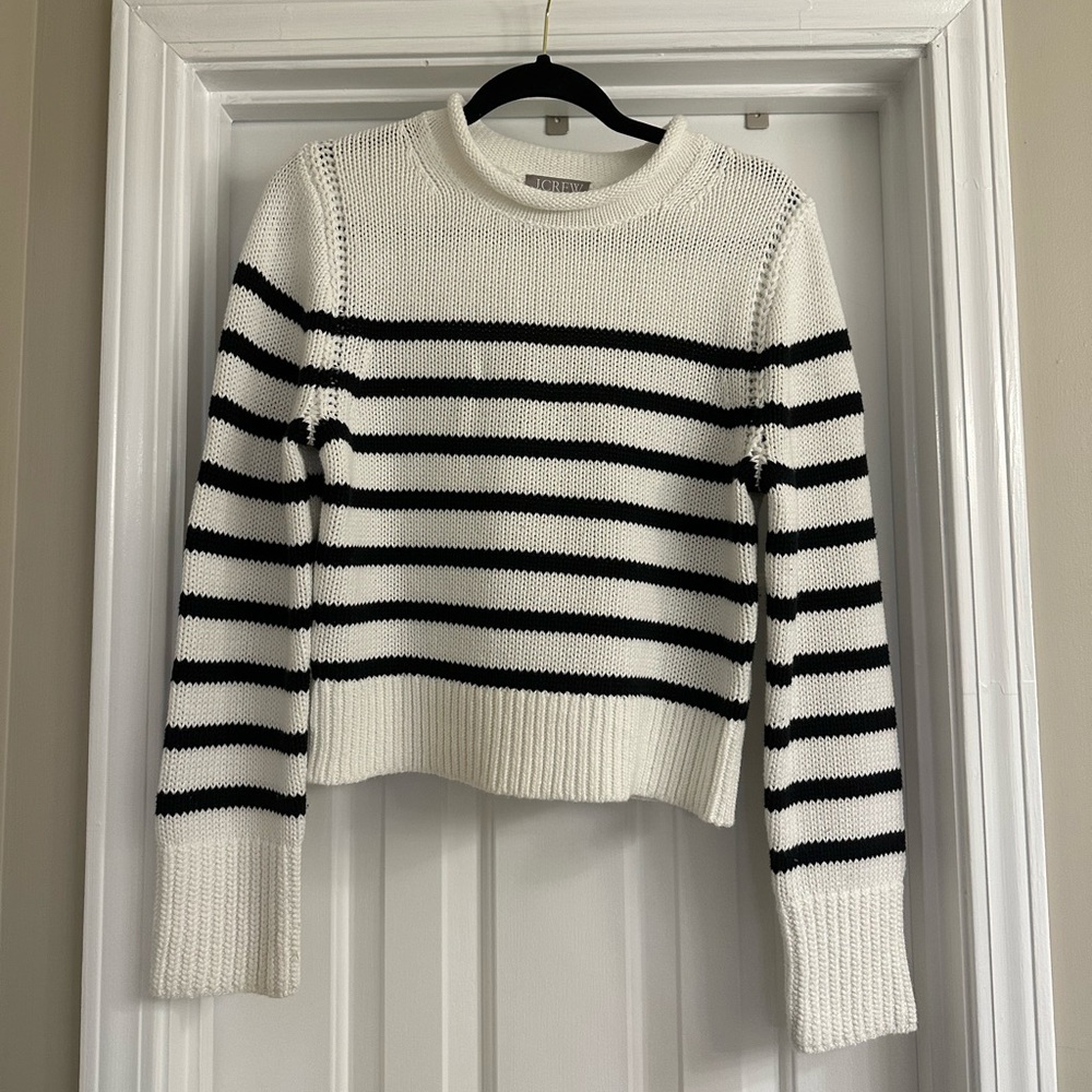 J Crew Heritage cotton Rollneck sweater in stripe, NWOT - Picture 8 of 12